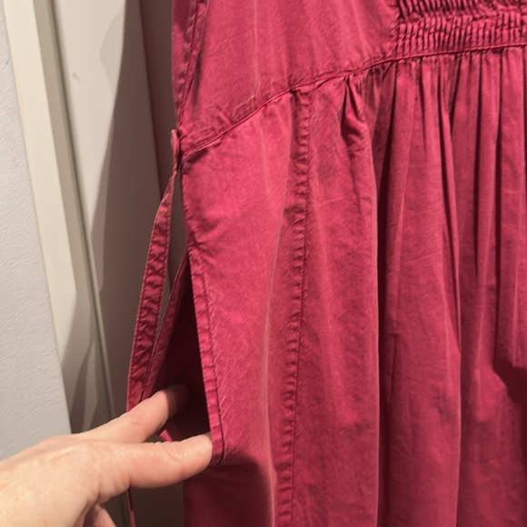 April Cornell Razzy Cotton Sleeveless Jumper Dress Raspberry Flowy Size L NEW - Picture 10 of 17